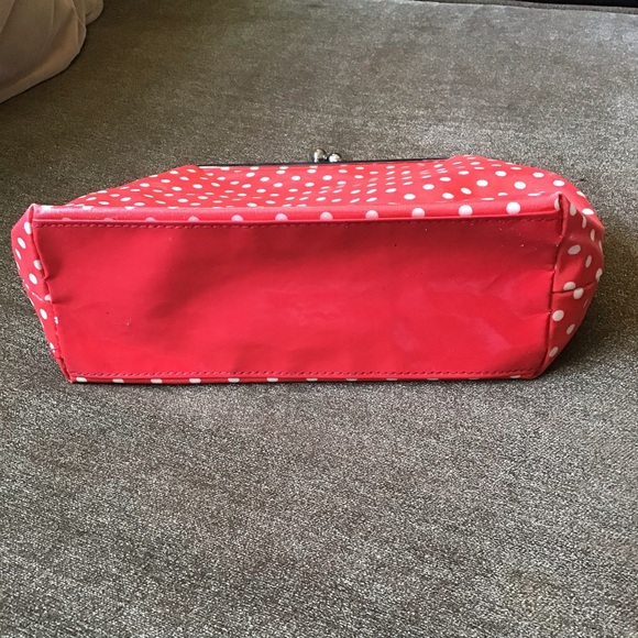 FINAL SALE Floozie Retro Red Polka Dot Clutch - Picture 4 of 7
